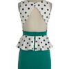 Modcloth Salt N Peplum Dress in Green (black) - Lyst