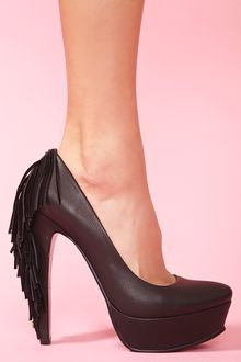 Nasty Gal Targee Fringe Pump - Lyst