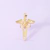 Nasty Gal Winged Dagger Ring in Gold - Lyst