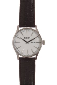 Nixon The Sentry Leather Watch  - Lyst