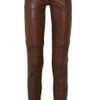 Rag & Bone Skinny Leather Pants in Brown - Lyst