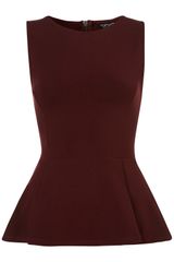 Topshop Sleeveless Peplum Top