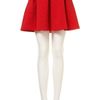 Topshop  Ribbed Pleated Skirt in Red - Lyst