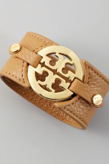 Tory Burch Logo Double Snap Cuff - Lyst