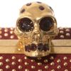 Alexander Mcqueen Studded Box Clutch in Gold (red) - Lyst