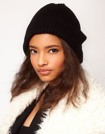 Asos Rib Boyfriend Knit Beanie - Lyst