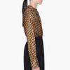Chloé Bronze Silk Bird Print Blouse in Brown (bronze) - Lyst