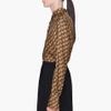 Chloé Bronze Silk Bird Print Blouse in Brown (bronze) - Lyst