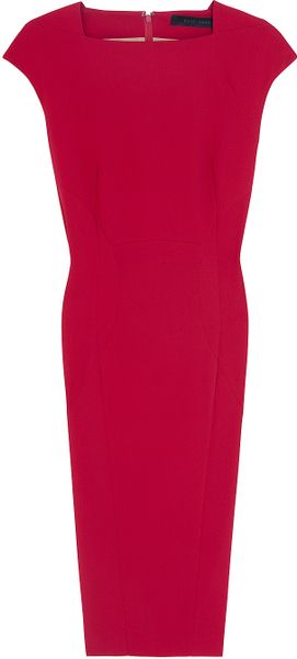 Elie Saab Cap Sleeve Dress in Red - Lyst