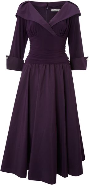 Eliza J 3/4 Sleeve Ruched Waist Dress - Lyst