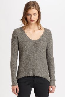 Helmut Lang Asymmetrical Wool Sweater - Lyst
