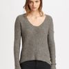Helmut Lang Asymmetrical Wool Sweater in Gray (grey) - Lyst