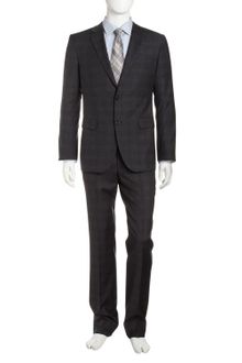 Hugo Boss Grid Twobutton Suit Dark Gray - Lyst