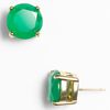 Kate Spade Colored Stone Stud Earrings in Green (green gumdrop) - Lyst