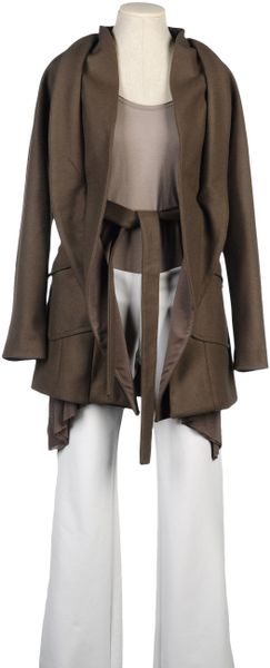 Liu Jo Midlength Jacket in Brown (grey) - Lyst