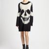 Mcq By Alexander Mcqueen Skull Intarsia Sweater Dress in Black - Lyst