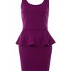 Therapy Bodycon Peplum Dress in Purple - Lyst