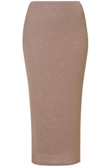 Topshop Metallic Gold Tube Skirt - Lyst