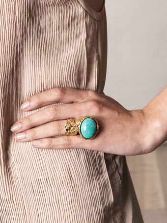 Yves Saint Laurent Arty Oval Ring - Lyst
