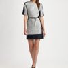 3.1 Phillip Lim Trompe Loeil Belted Dress in Gray (white) - Lyst