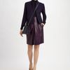 Akris Leather Skirt in Purple - Lyst