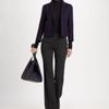 Akris Leather Skirt in Purple - Lyst
