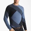 Armani Geo Print Crewneck Sweater in Blue for Men (fancy blue) - Lyst