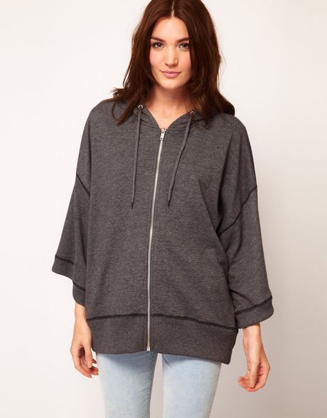 Cheap Monday Oversized Hoody in Gray (grey) - Lyst