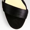 Christian Louboutin Satin and Suede Bow Platform Sandals in Black - Lyst