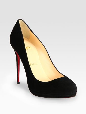 Christian Louboutin Suede Platform Pumps - Lyst