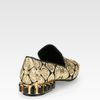 Giambattista Valli Metallic Brocade Stoneheel Smoking Slippers in Gold - Lyst