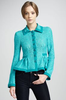 Nanette Lepore Summer Flame Paisleylace Jacket - Lyst