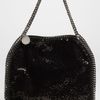 Stella Mccartney Falabella Velvet Paillettes Tote in Black - Lyst
