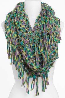 Steve Madden Space Dyed Fishnet Infinity Scarf - Lyst