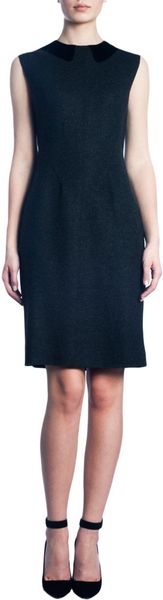 Thomas Maier Sleeveless Contrast Collar Dress - Lyst