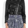 Acne Mape Cropped Leather Biker Jacket in Black - Lyst