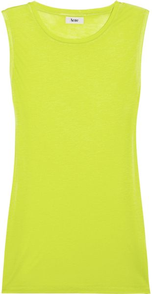 Acne Zone Fine Jersey Tank - Lyst