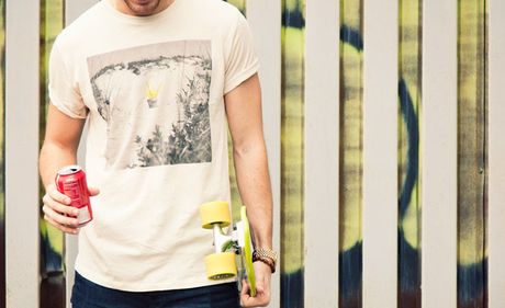 Baron Wells Organic Aloe T Shirt in Beige for Men (aloe) - Lyst