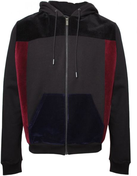 Christopher Kane Flock Panel Hoody Black in Black for Men - Lyst