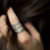 Fortune Favors The Brave Braided Cage Ring in Silver - Lyst