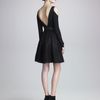 J. Mendel Longsleeve Plungingneckline Dress in Black - Lyst
