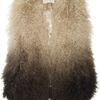 Michael By Michael Kors Dipdyed Shearling Gilet in Brown (taupe) - Lyst