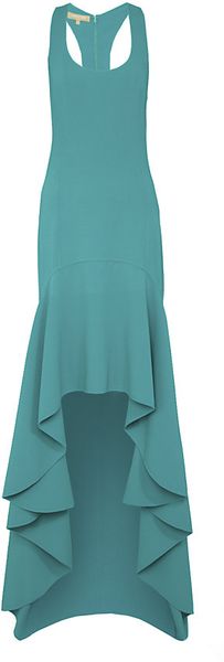 Michael Kors Racer Back Gown in Blue (turquoise) - Lyst
