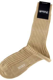 Pantherella Khaki Cotton Dress Sock - Lyst