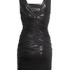 Pierre Balmain Ruched Square Neck Black in Black - Lyst