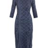 Preen Daisy Knit Print Dress in Blue - Lyst