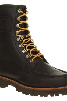 Ralph Lauren Wakely Hi Lace Boot Dk Brn Leather - Lyst