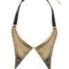 Topshop Textured Point Collar in Gold - Lyst