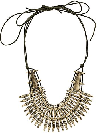 Topshop Warrior Thong Necklace - Lyst