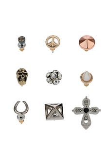 Topshop Skull and Cross Stud Multi Pack - Lyst